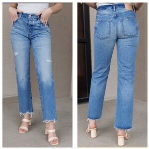 Moussy Vintage‎ 25 NWT Colemont Straight Rigid Button Fly Jeans